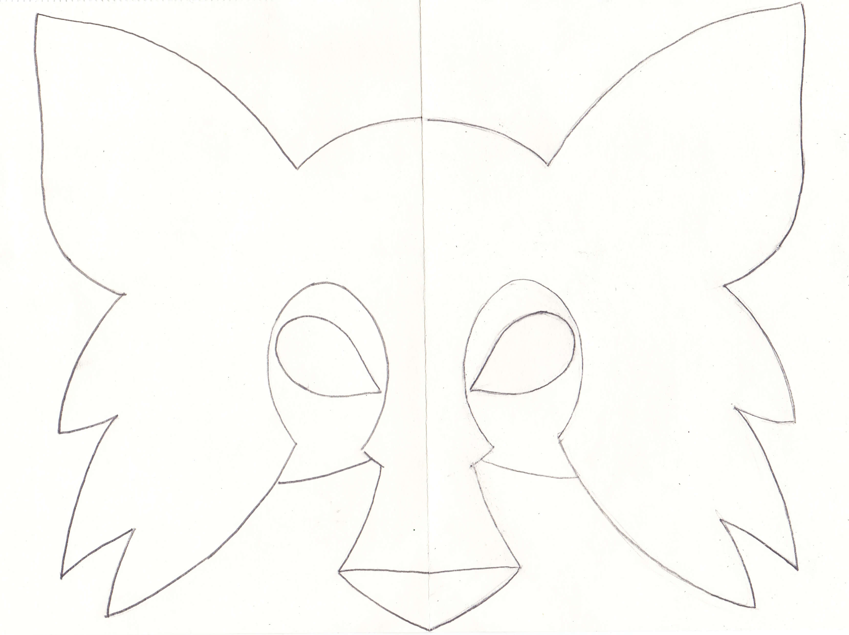 printable wolf mask pattern